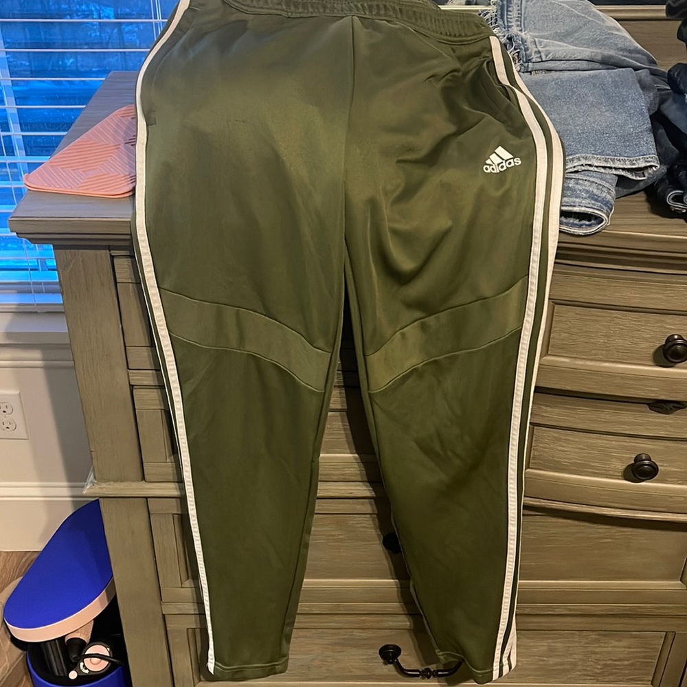 Adidas green sweatpants